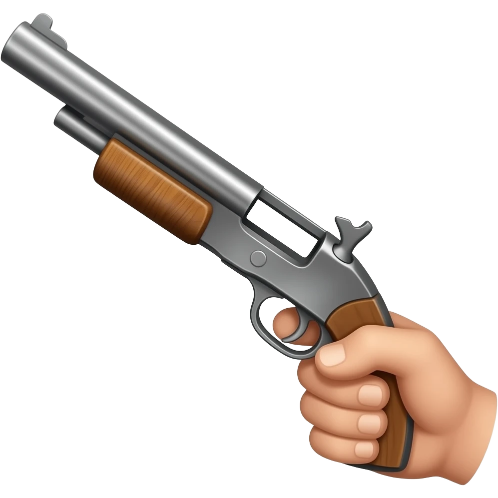 Shotgun to the left emoji