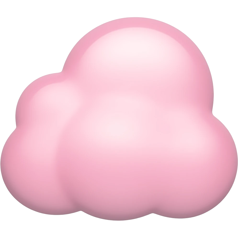 Pink cloud emoji