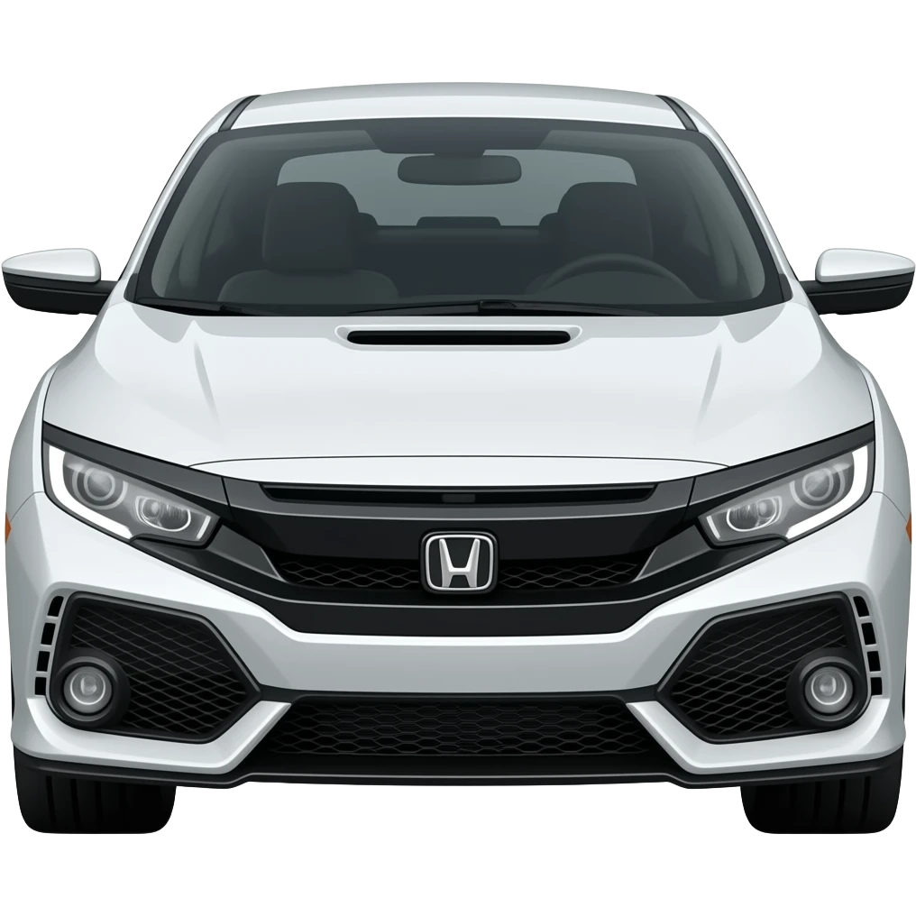 8th gen white honda civic coupe car emoji