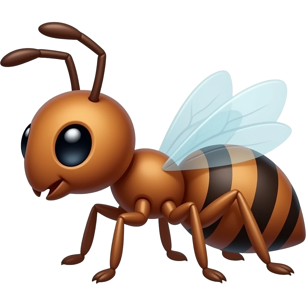 Cartoon ant emoji