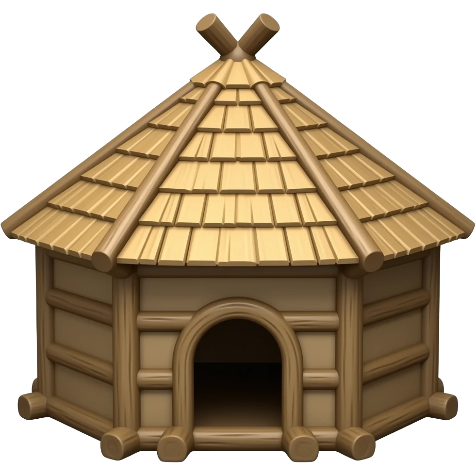 Carboniferous Hut 3d emoji style emoji
