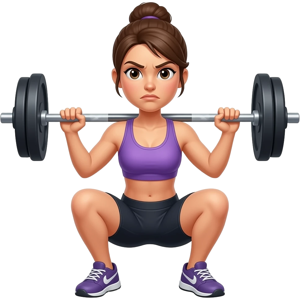 faça ela agachando com peso emoji