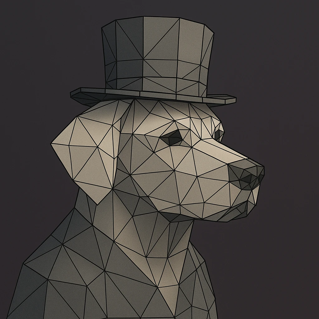 dog with tophat emoji