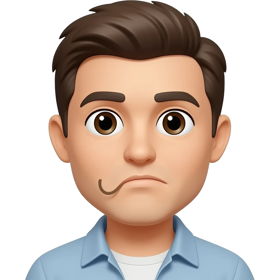 Face with wiggly mouth emoji