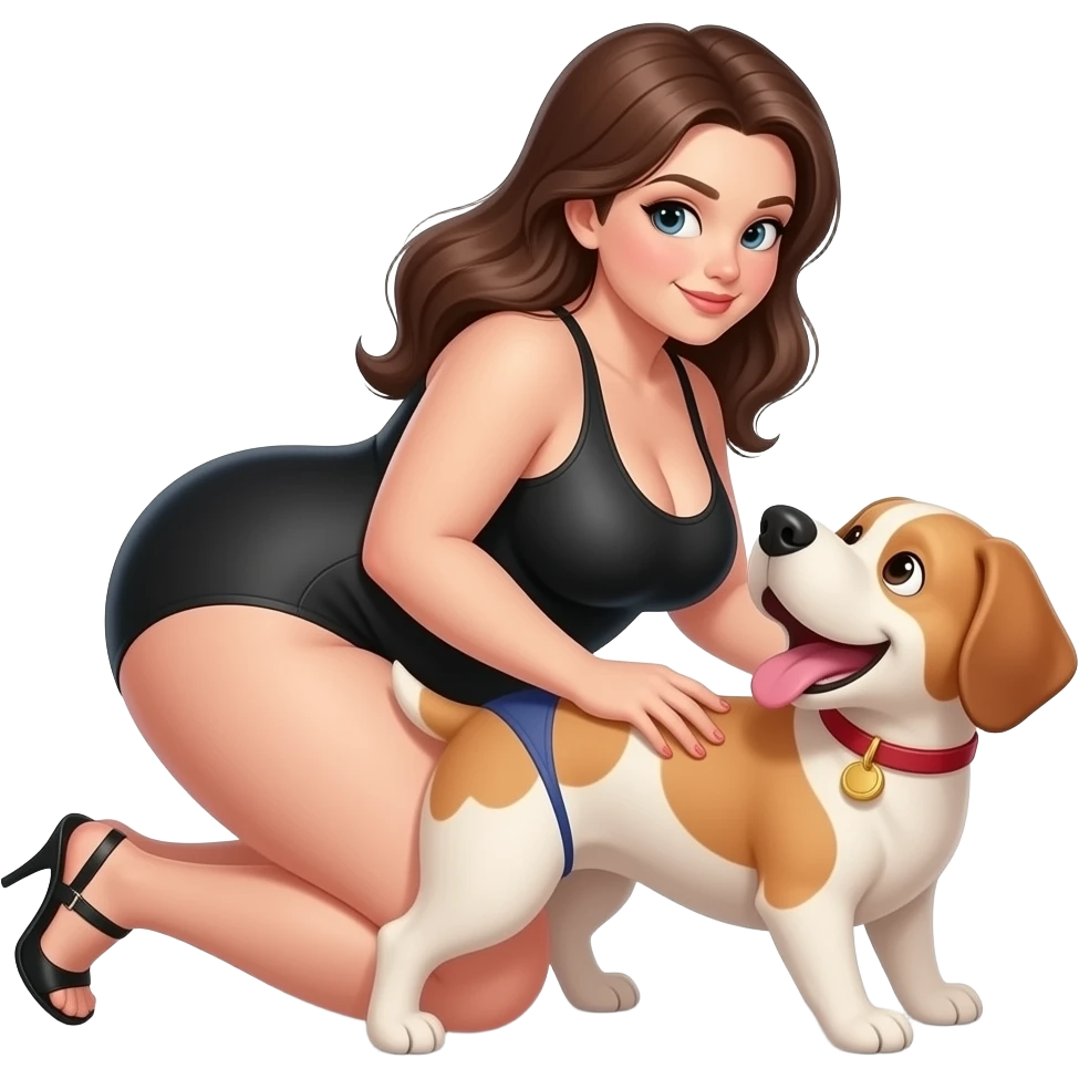 1 naked big booty girl humping a girl in a tight thong doggy style emoji