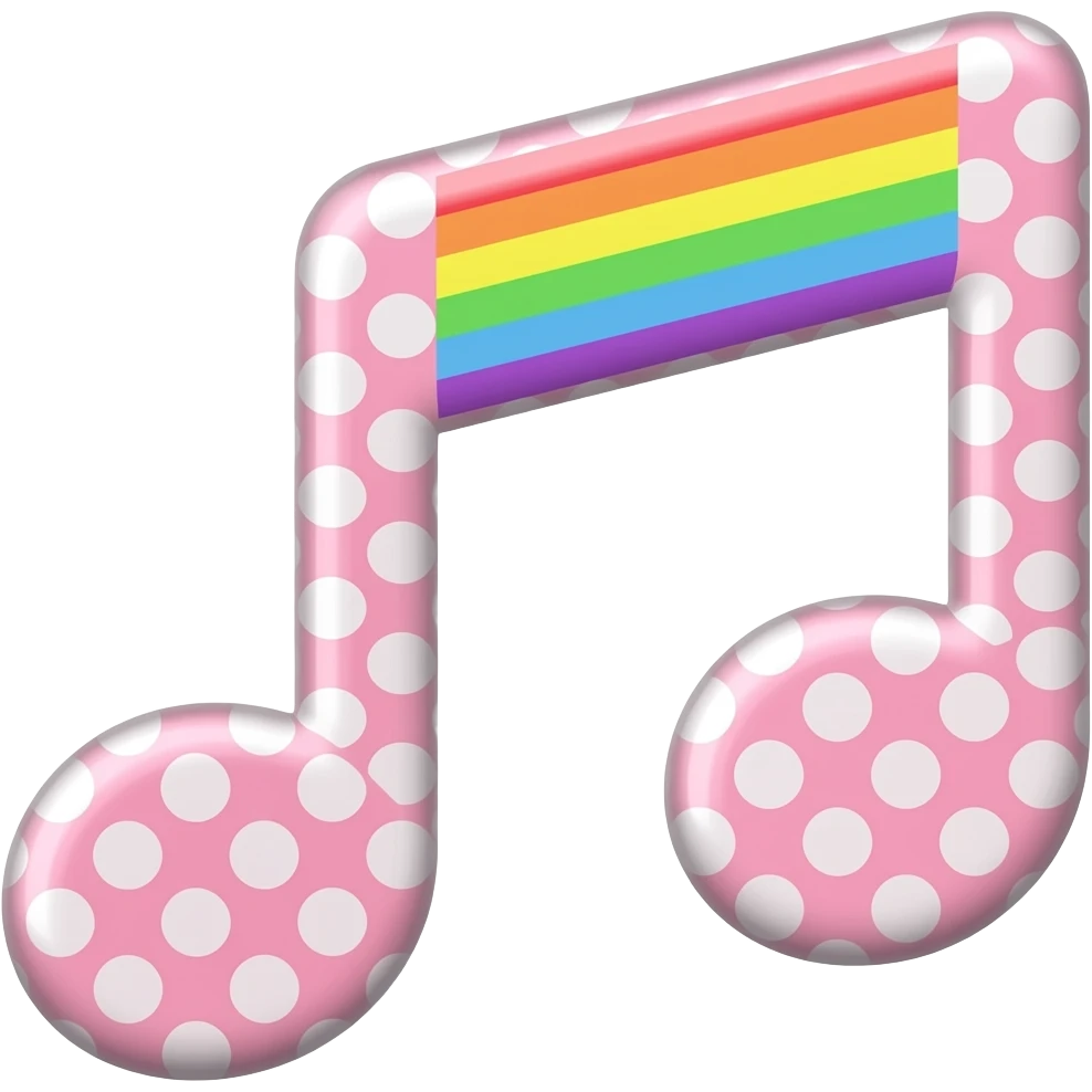 🎼 (pastel pink rainbow polka dots)🎶 (pastel pink rainbow polka dots)🗝️ (pastel pink rainbow polka dots) Individual ones emoji