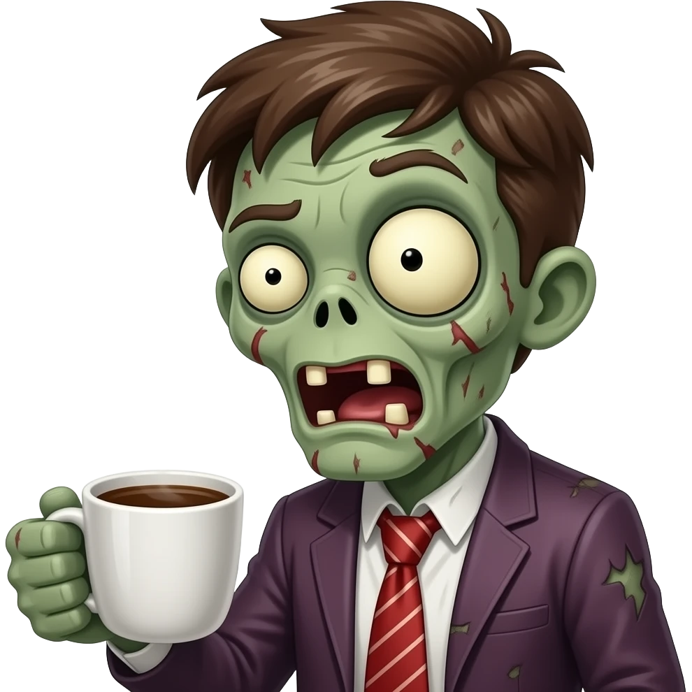 zombie with Coffees emoji