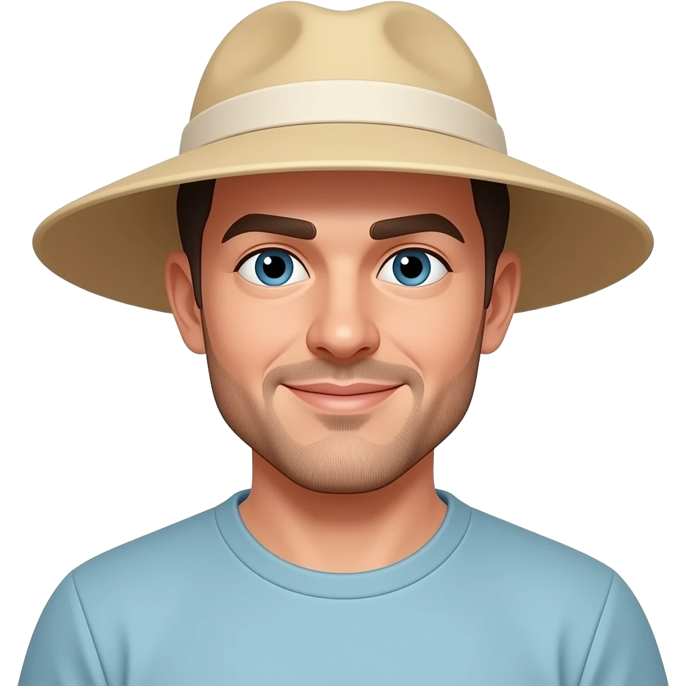 man wearing a sun visor emoji