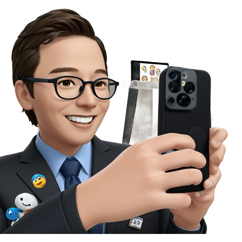 smartly dressed boy smiling emoji