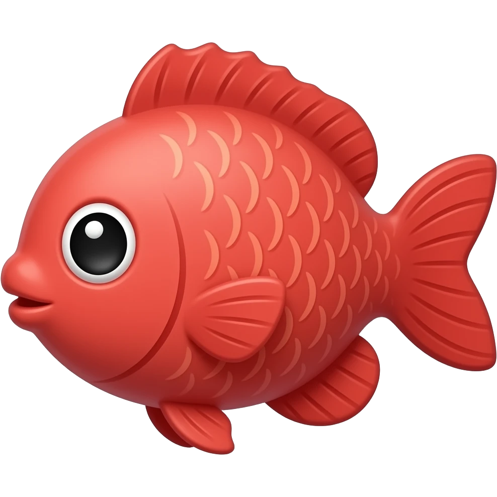 Poisson rouge mignon emoji