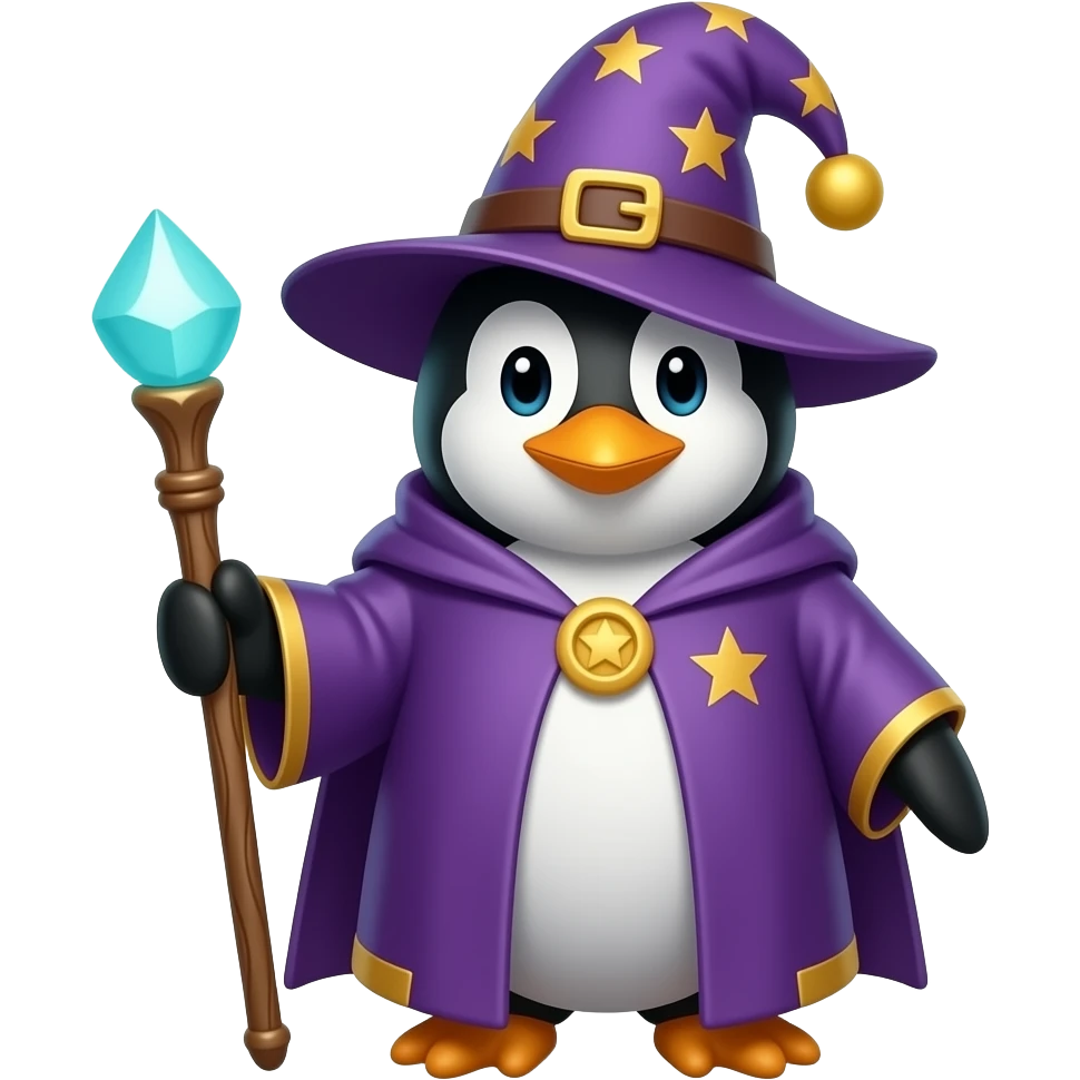 Penguin Wizard emoji