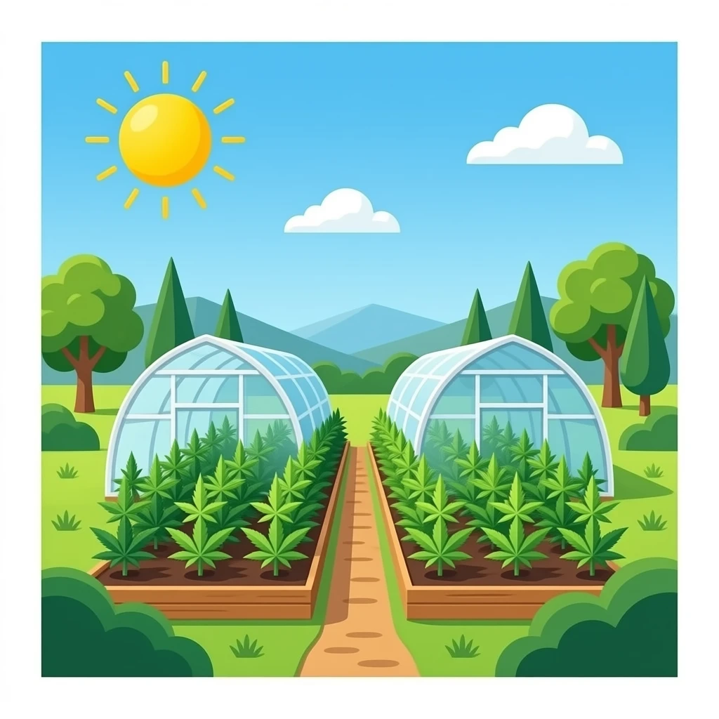 cannabis Greenhouse no background emoji