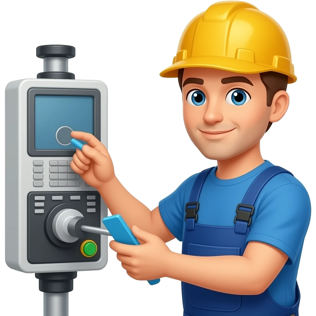 service technician working on a Kern inserting system. visit www.kernworld.com to check aur machines. emoji