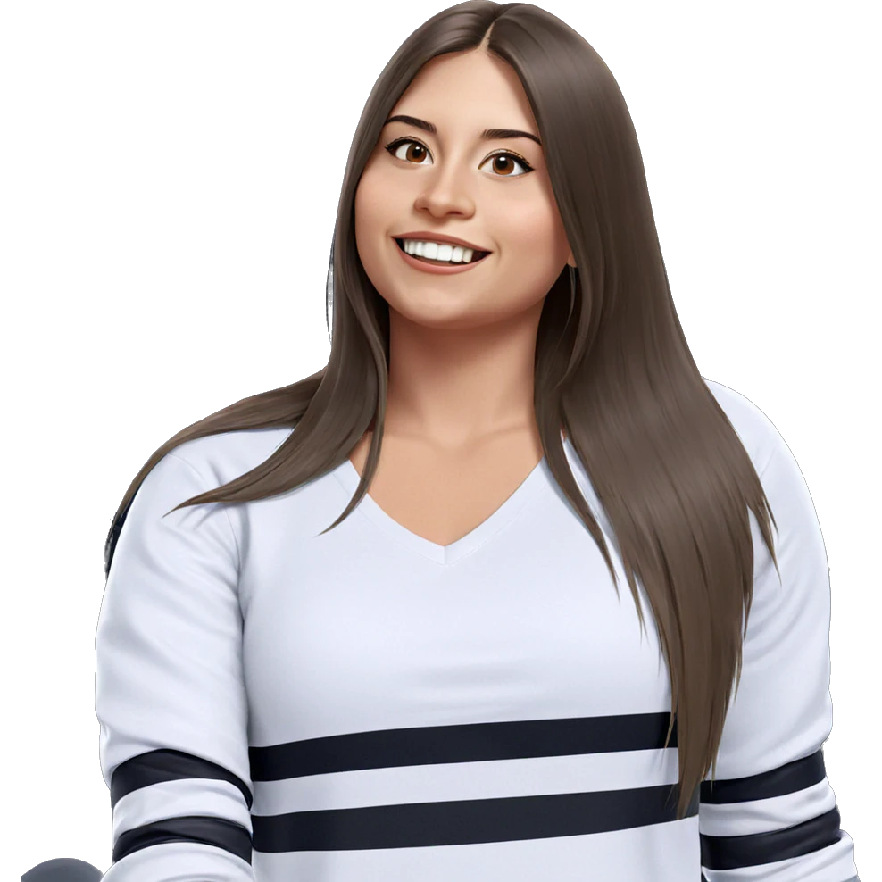 smiling girl with long hair emoji