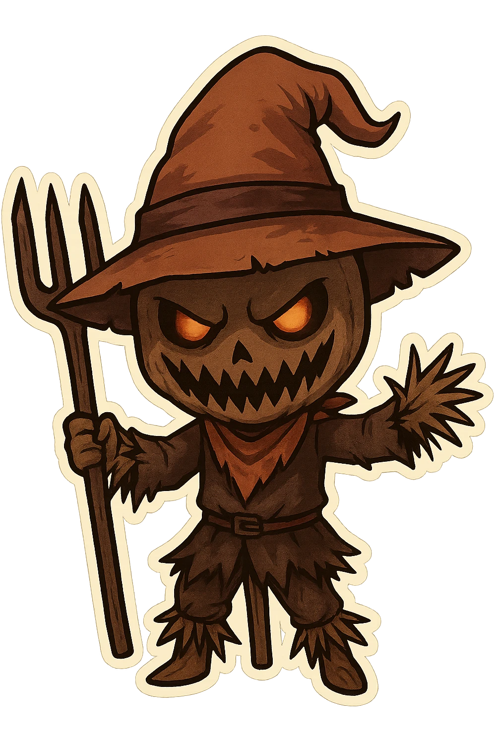Halloween scarecrow, make it scary, remove background  emoji