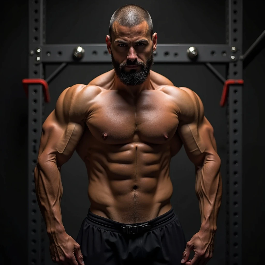 bodybuilder che dorme bene e questo gli porta tanto benessere e salute emoji