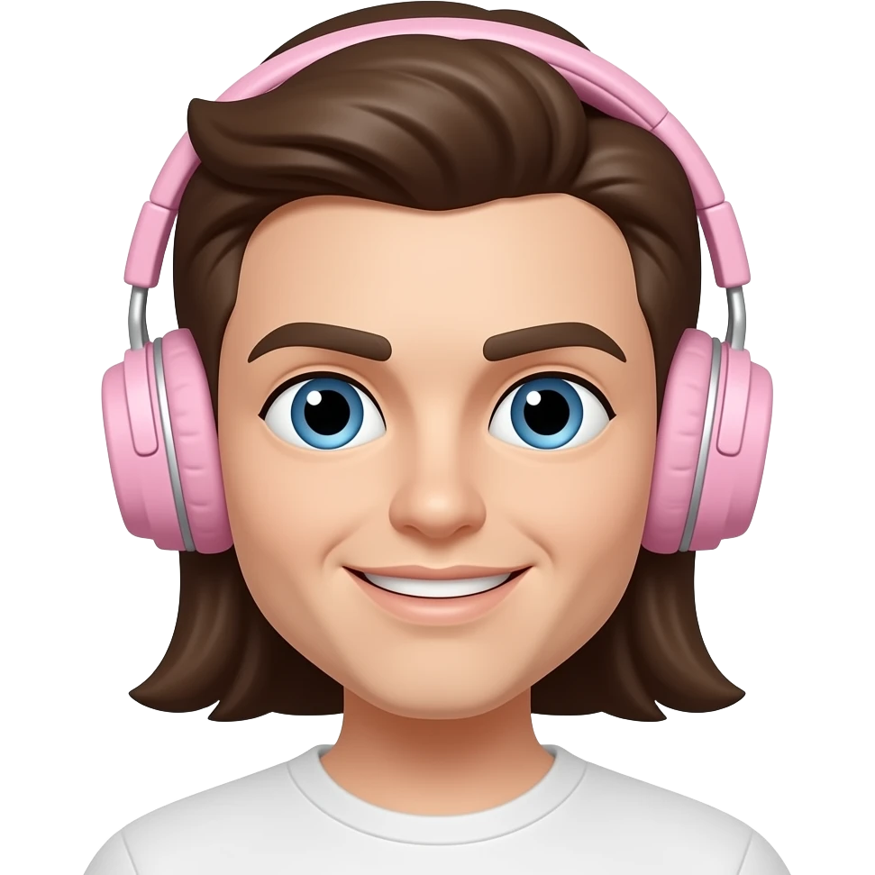 Light pink headphoned emoji