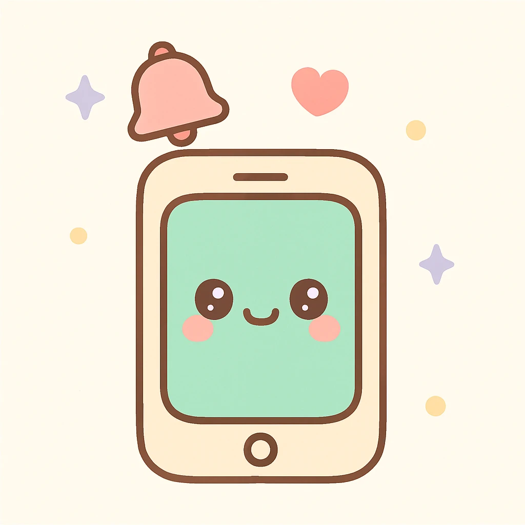 "no notifications", beige, no text emoji