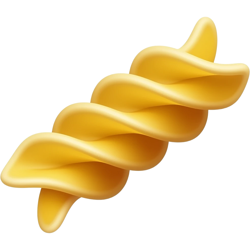 One Fusilli noodle emoji