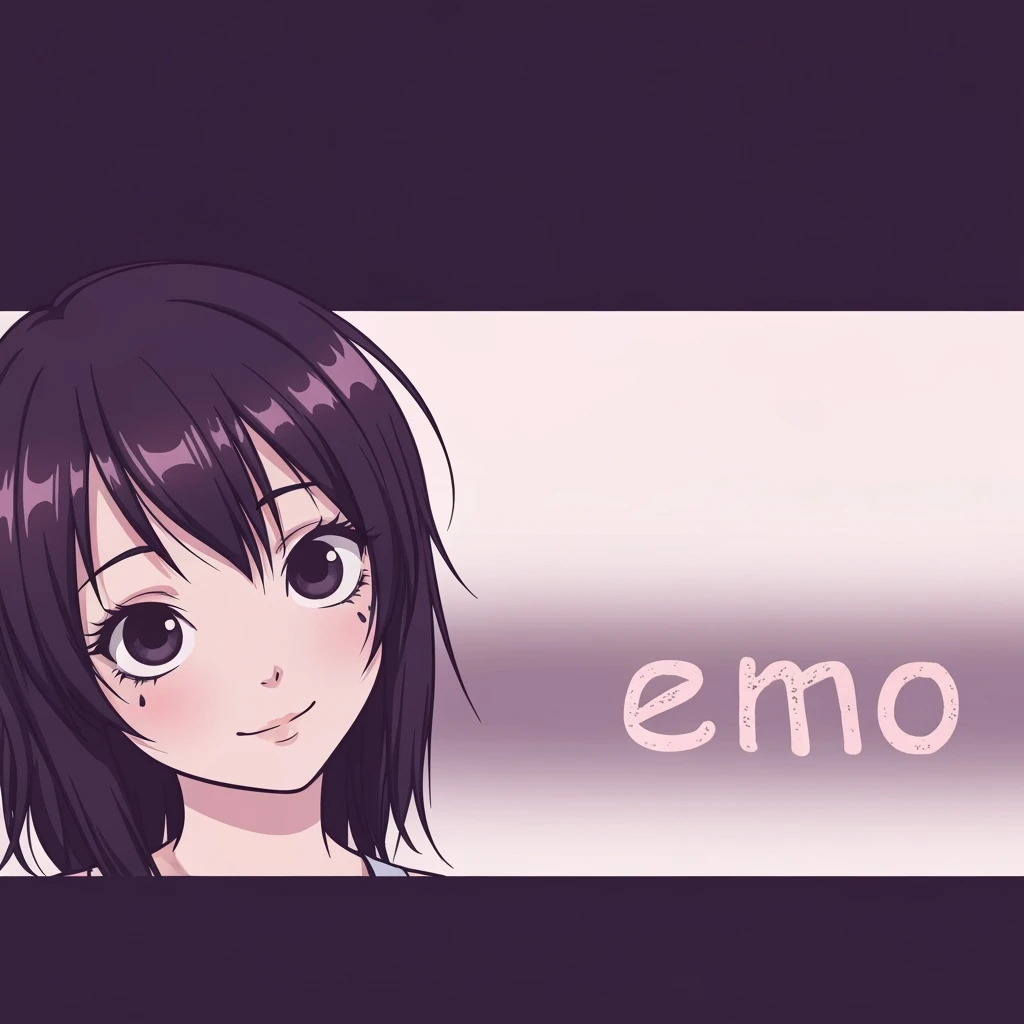 emo banner, cute, expressive, minimal, variation 1 emoji