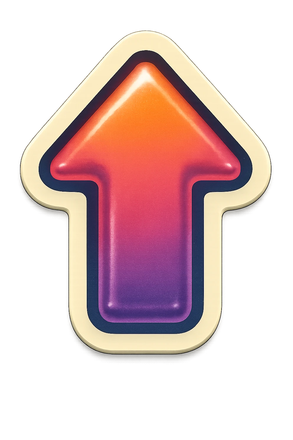 Стрелка вверх. Минималистичный линейный рисунок emoji