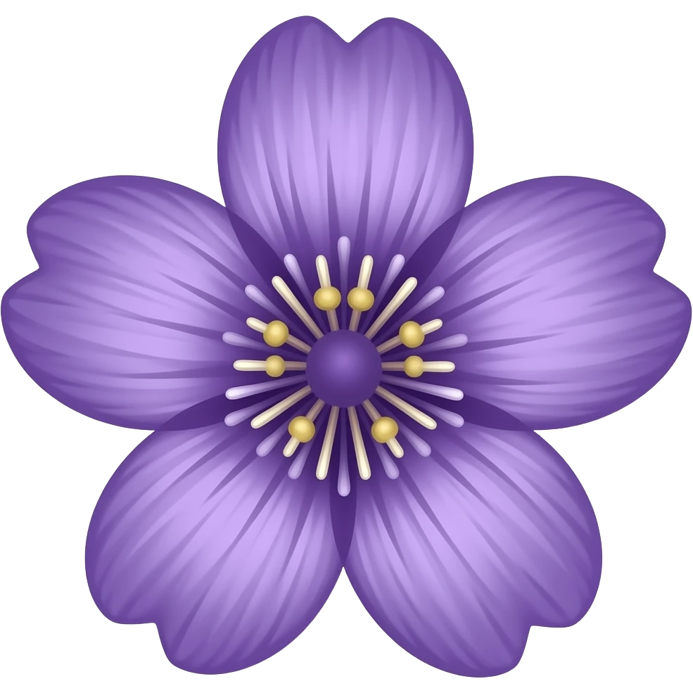 purple flower emojis emoji