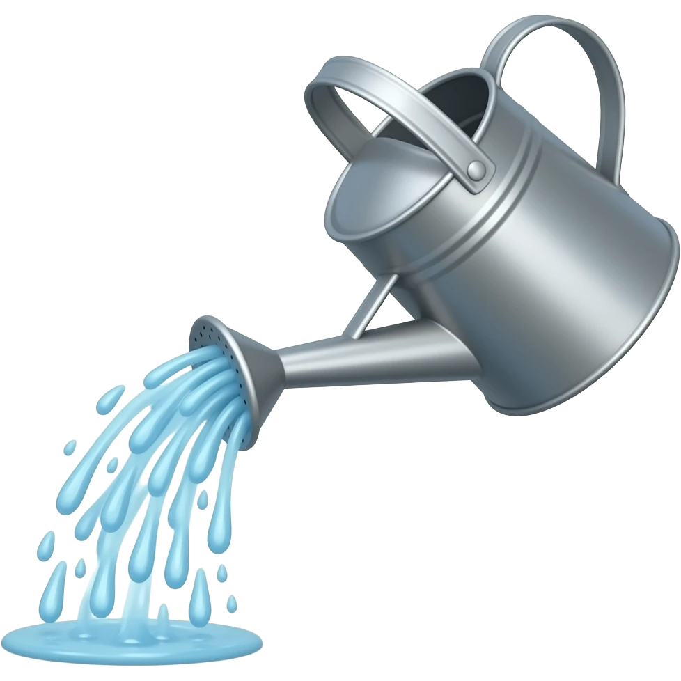 watering can with water coming out of it emoji
