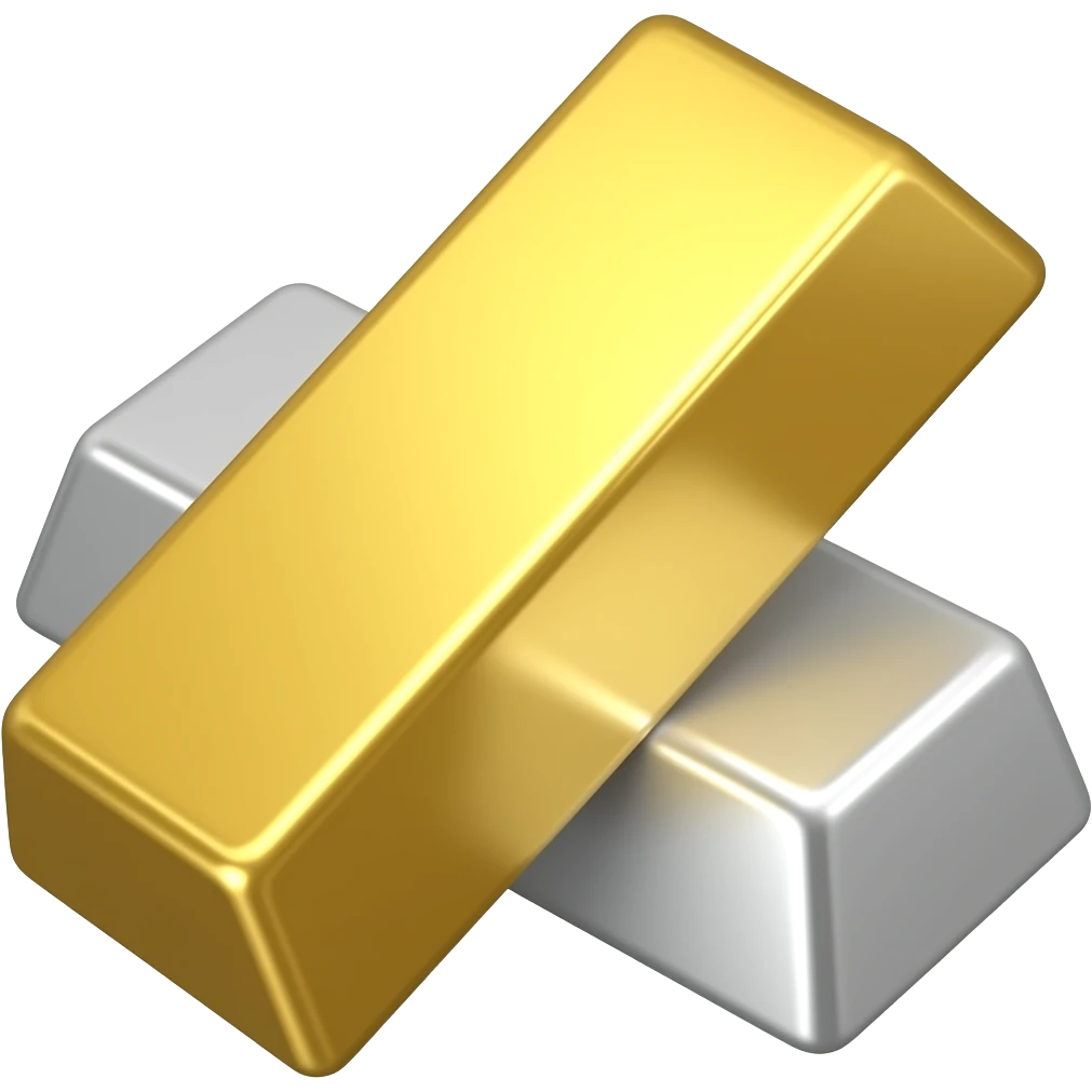 gold and silver bar emoji