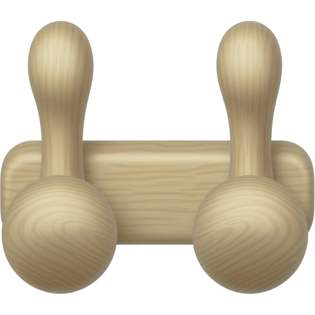 wooden coat hooks emoji
