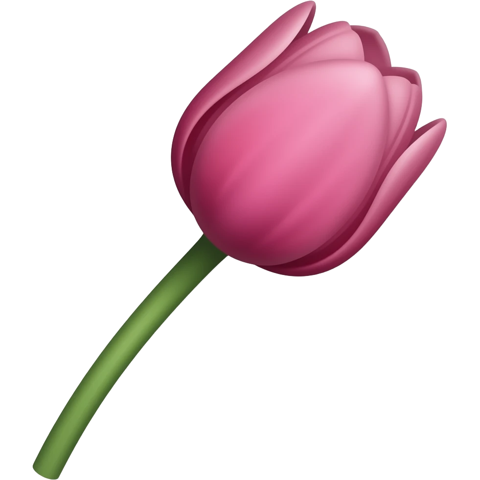 single long stem pink tulip emoji