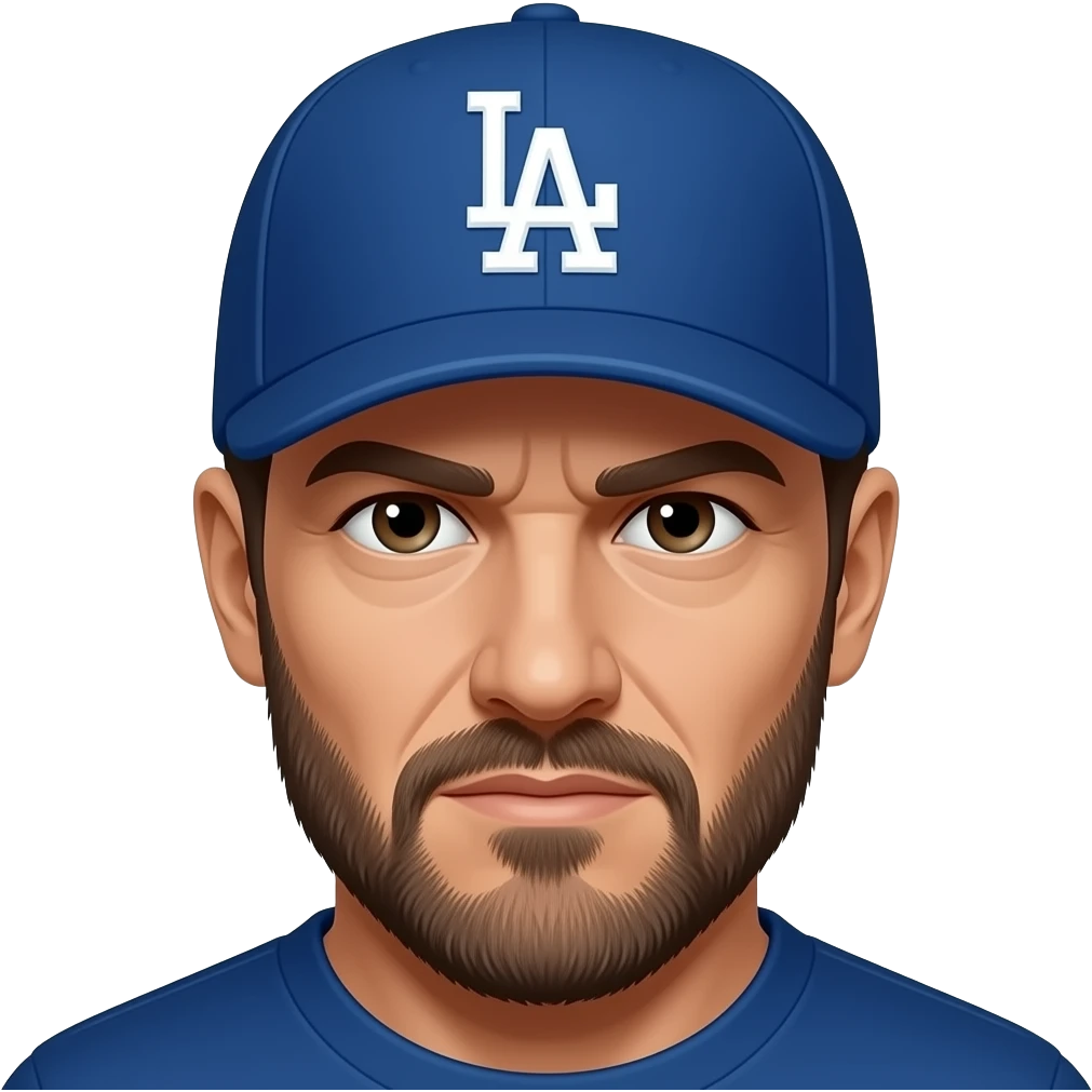 John Wick wearing a LA Dodgers hat emoji