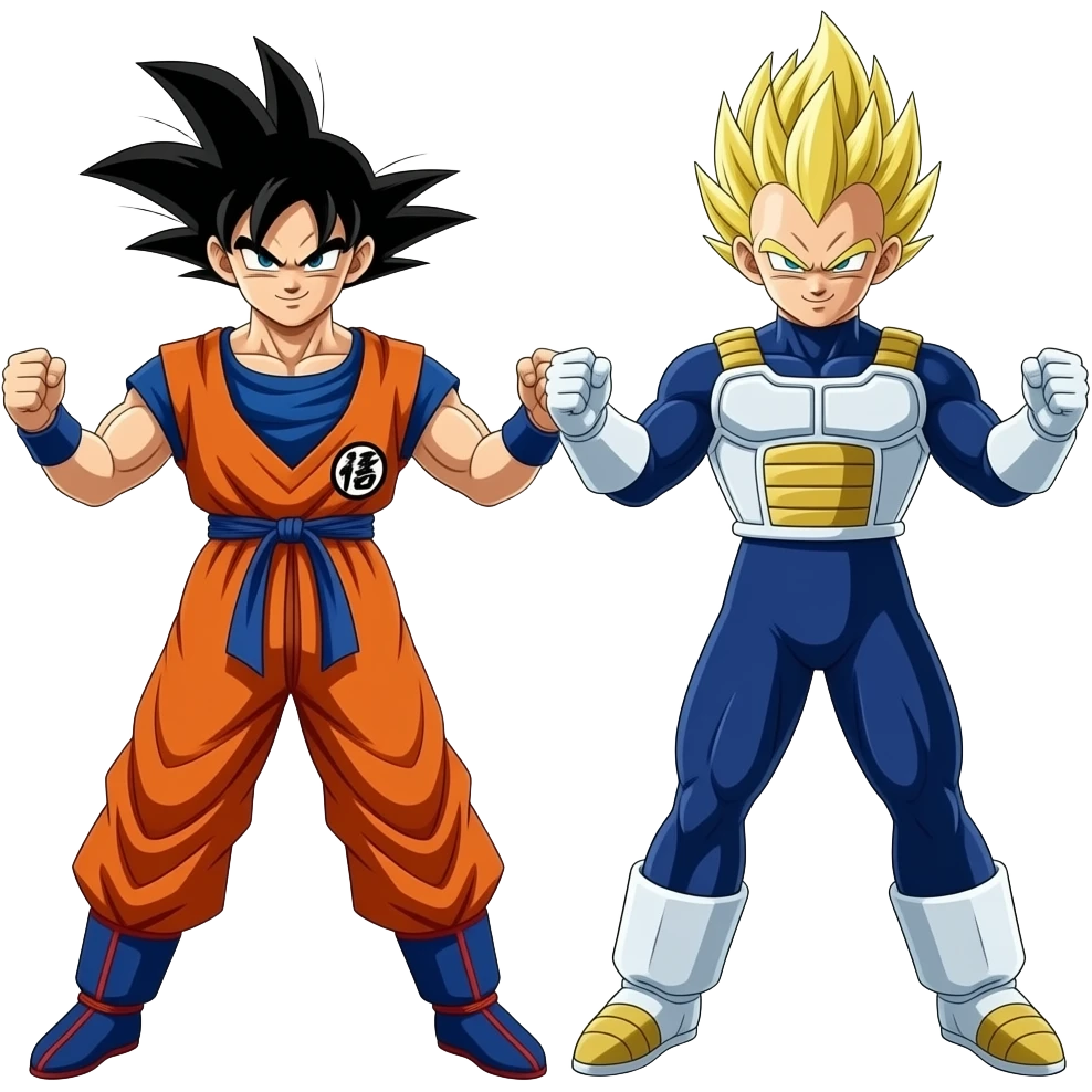 Goku & Vegeta doing the fusion dance emoji