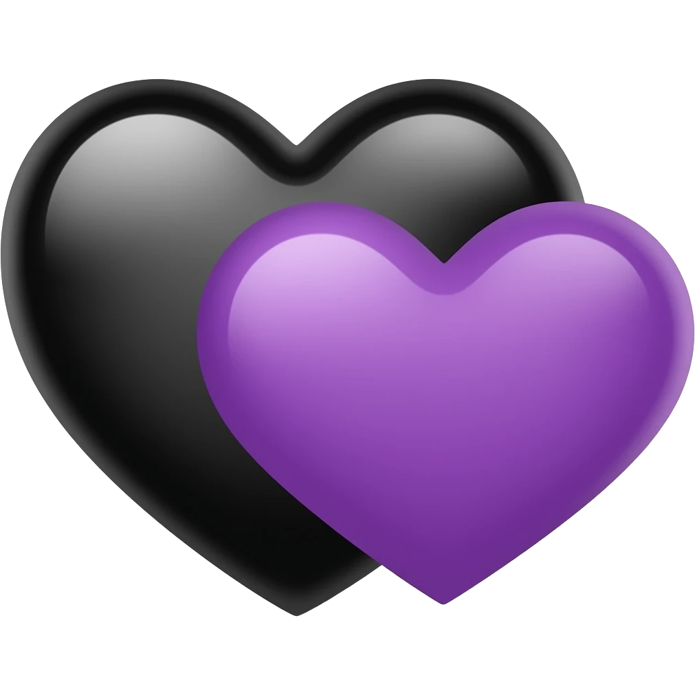 🖤💜 combine these two very nicer and cutesy emoji