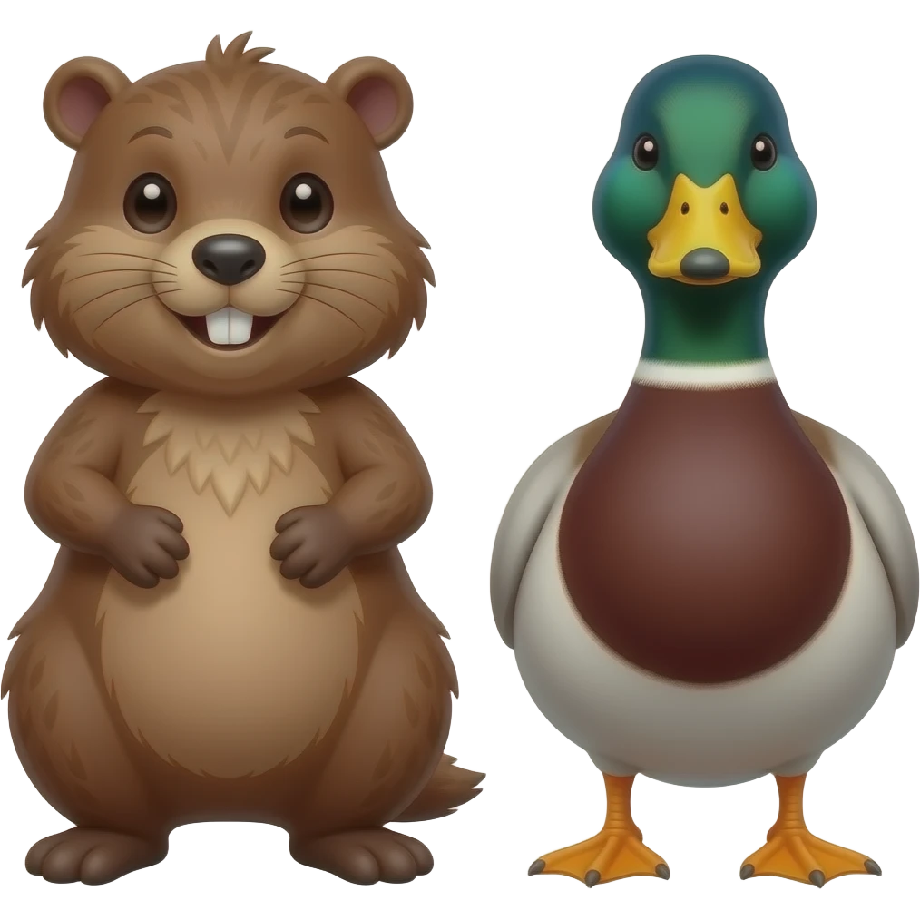 The Beaver and the Duck emoji