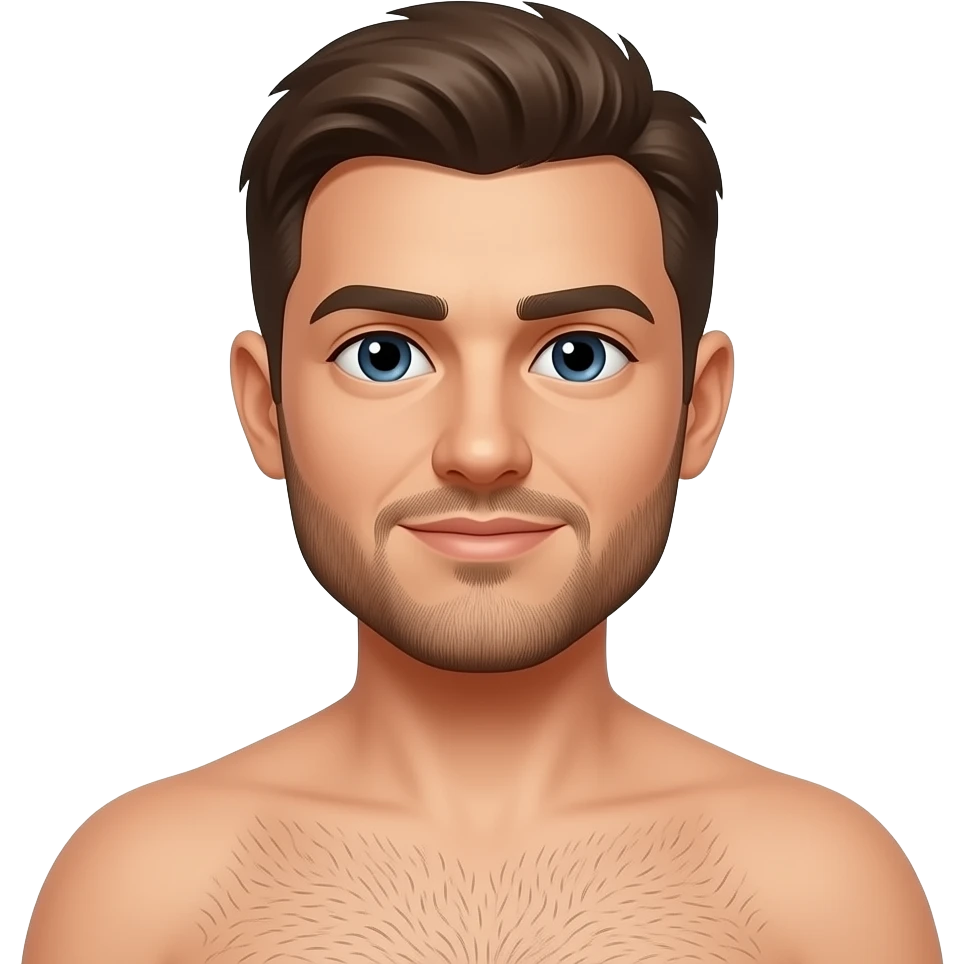 Naked man with dick emoji