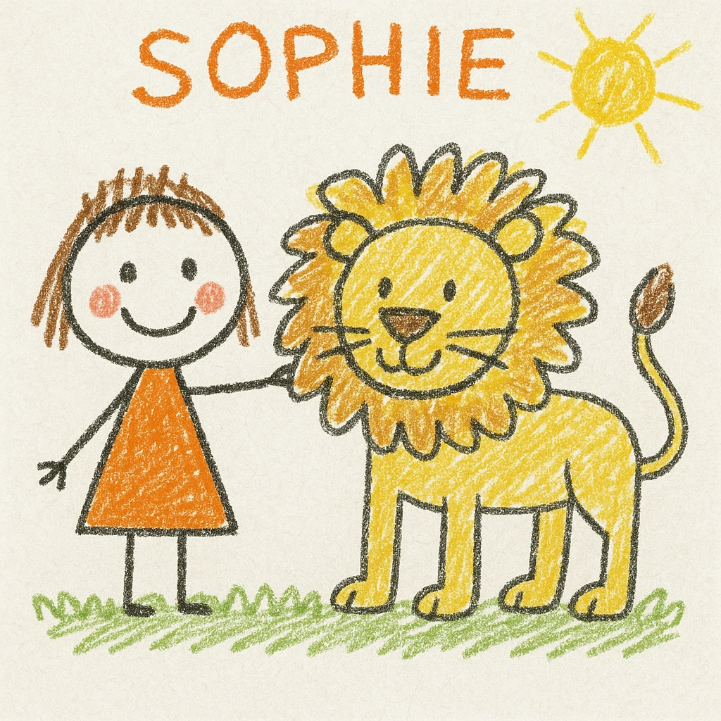 Sophie hat lion emoji