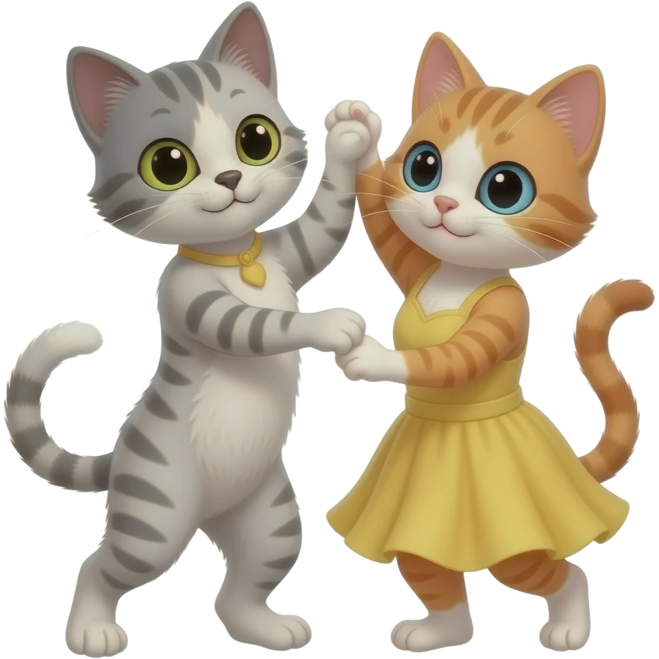 Chatillon et  chat   danse. emoji