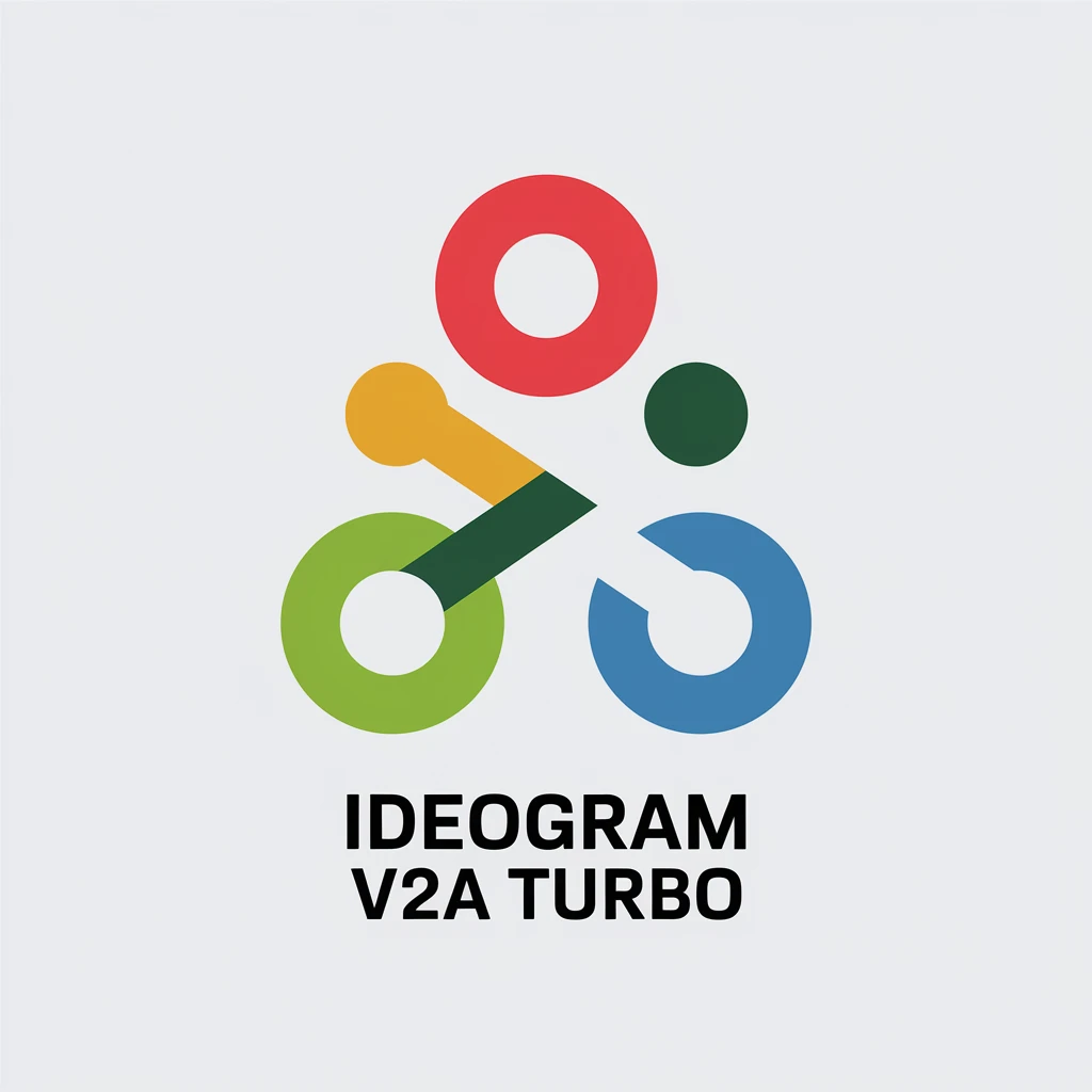 make a colorful logo of only text "Ideogram V2a Turbo" emoji