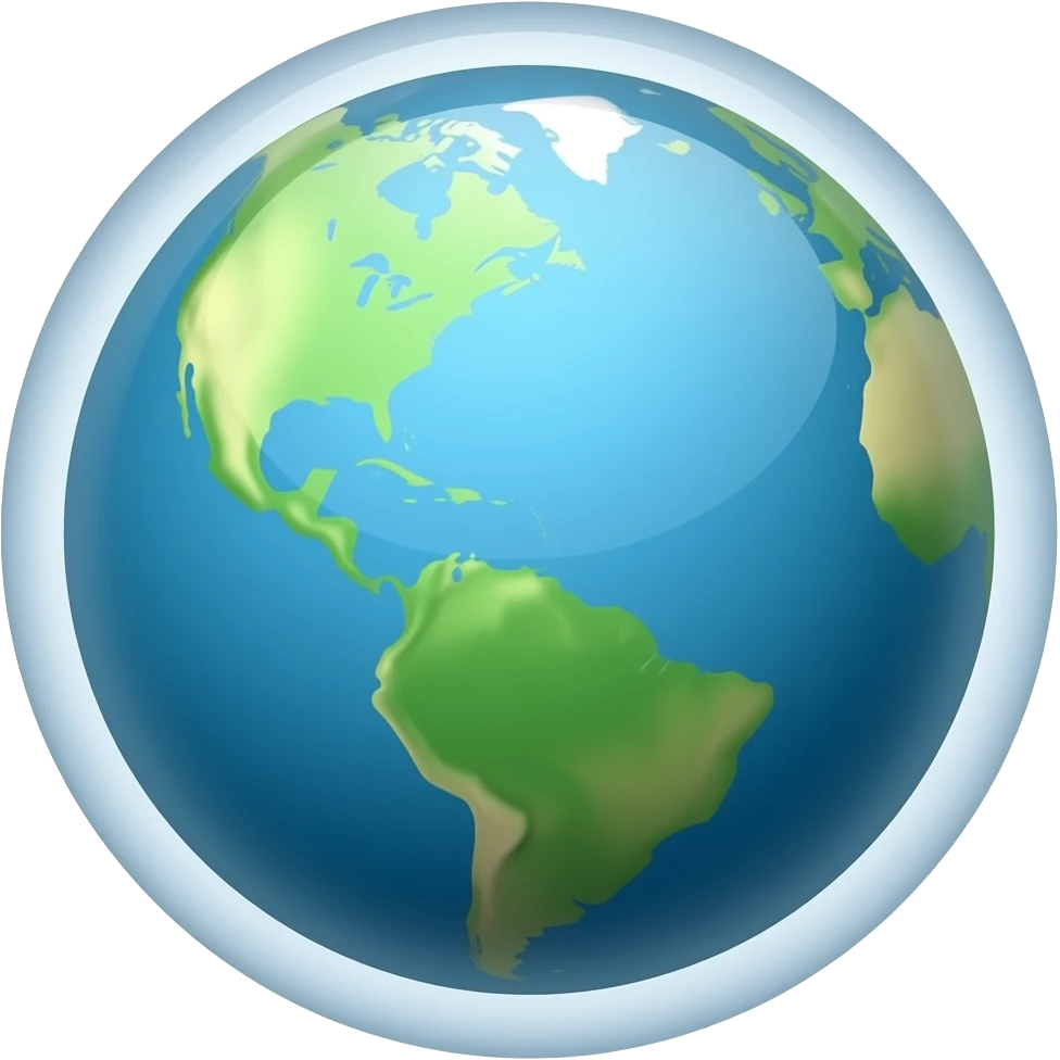 crea una imagen de un globo terraqueo, que no esté en una capsula emoji