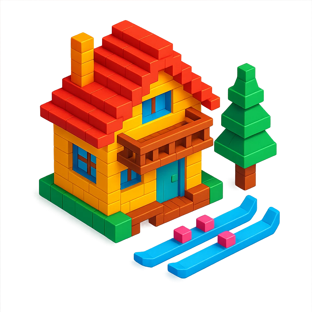 ski chalet  emoji