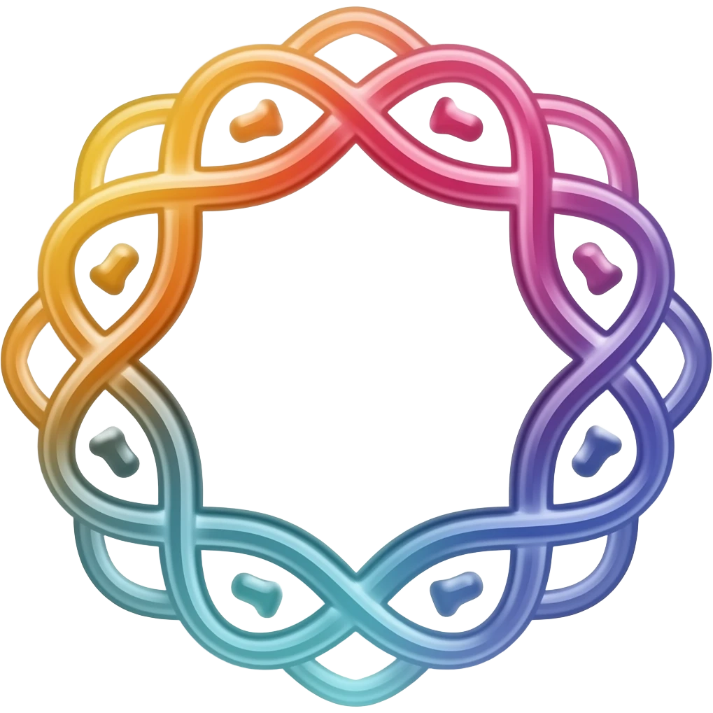 colourful gradient decorative line emoji