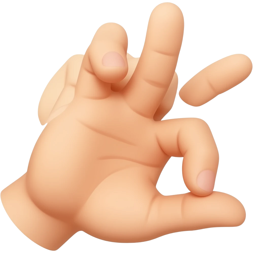 finger gesture showing how small emoji