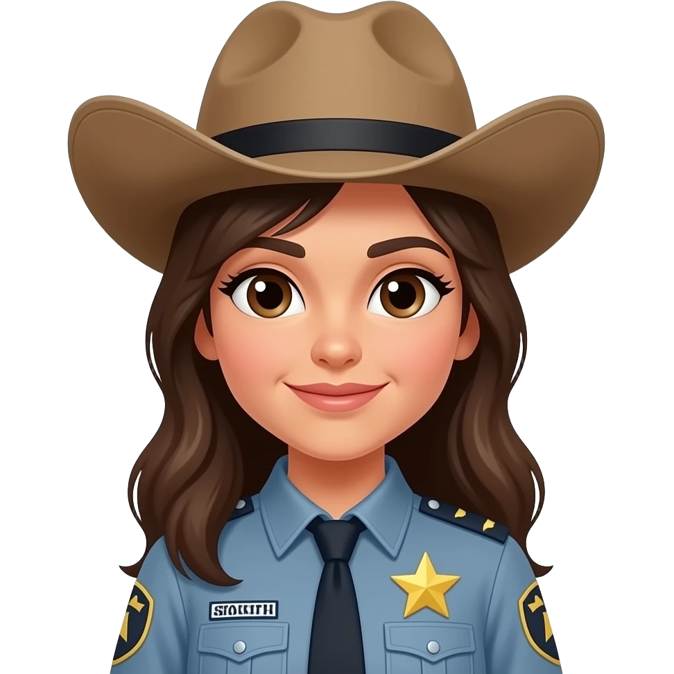 Spanish Beautiful Girl deputy sheriff emoji