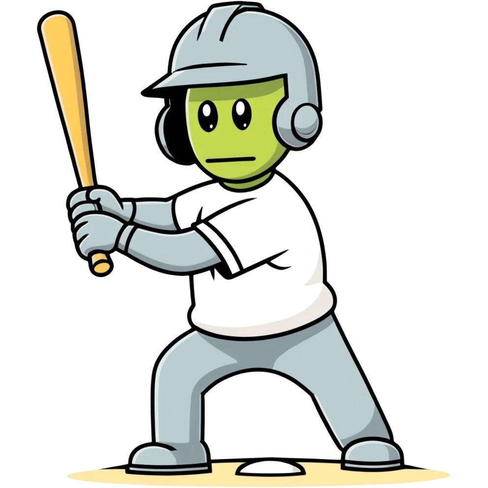 Man named bender at the batters box emoji