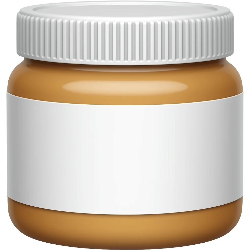 plastic jar of peanut butter emoji