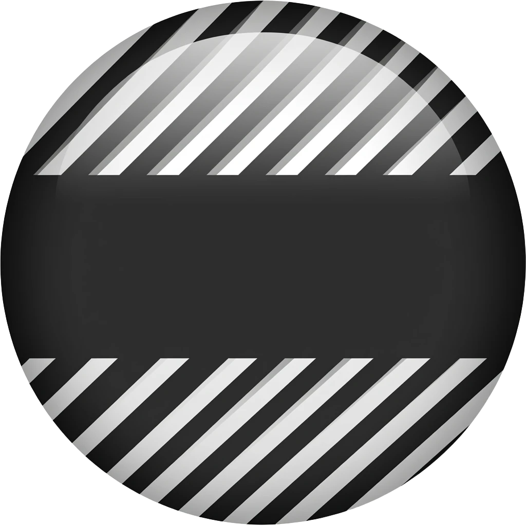 Pure black stripe emoji