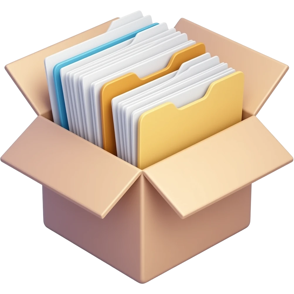 junk files and xocuments light pale pink box emoji