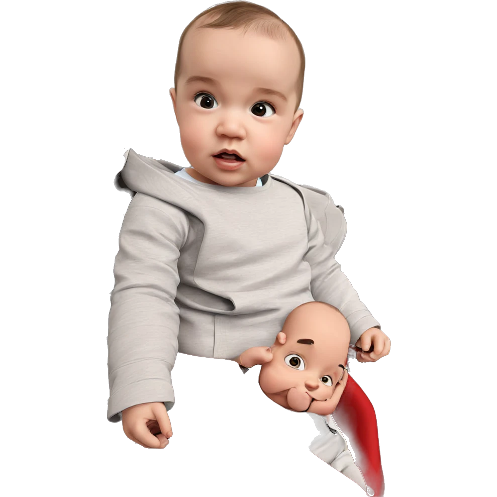 curious baby in chair emoji