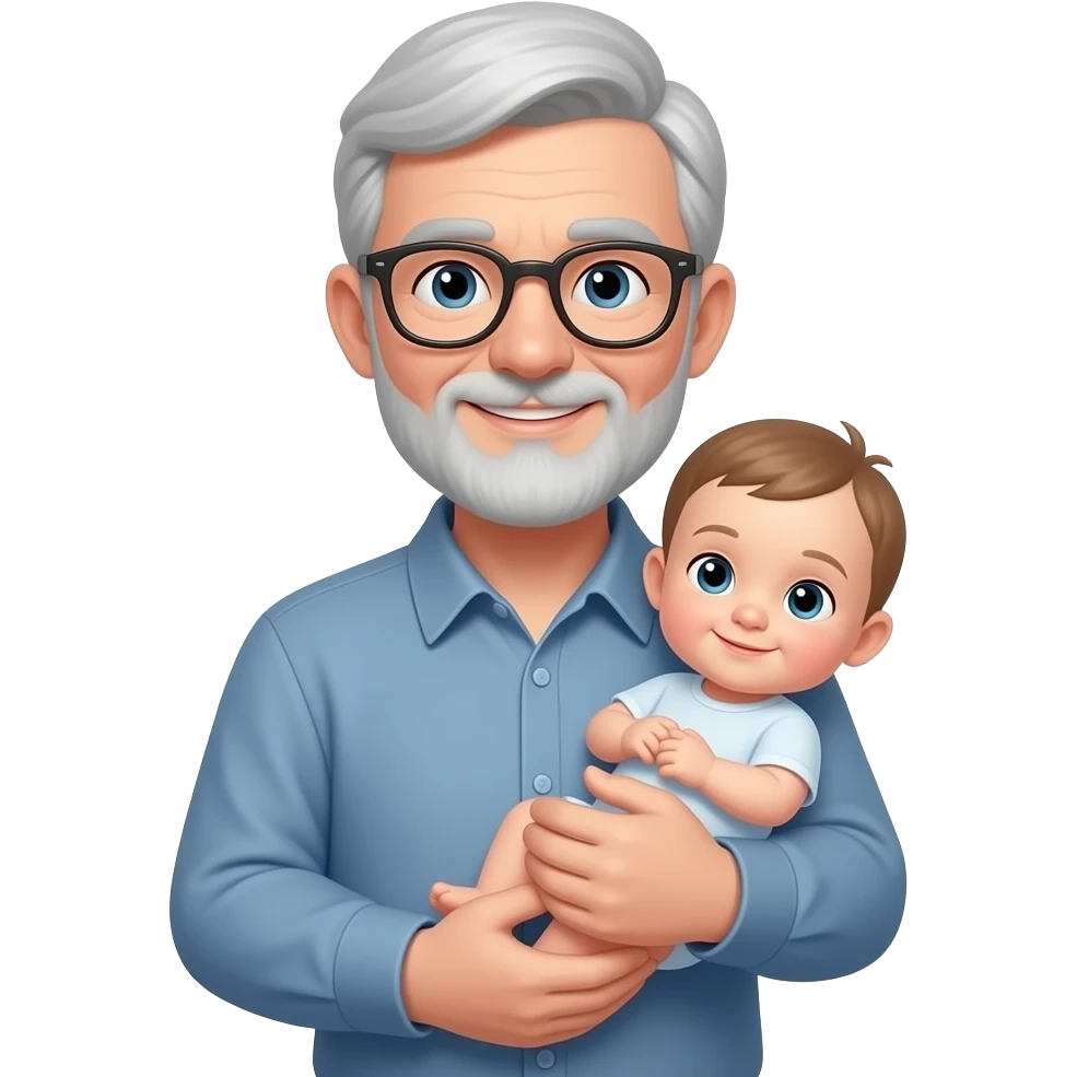 grandfather-with-a-baby-in-his-arms emoji