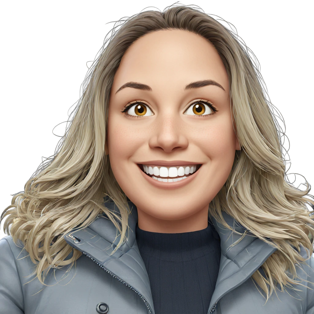 smiling girl in jacket emoji